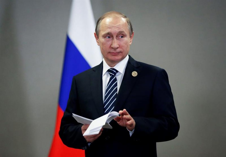Putin, Antalya hiri turkiarrean egindako bileran. Irudia: EFE
