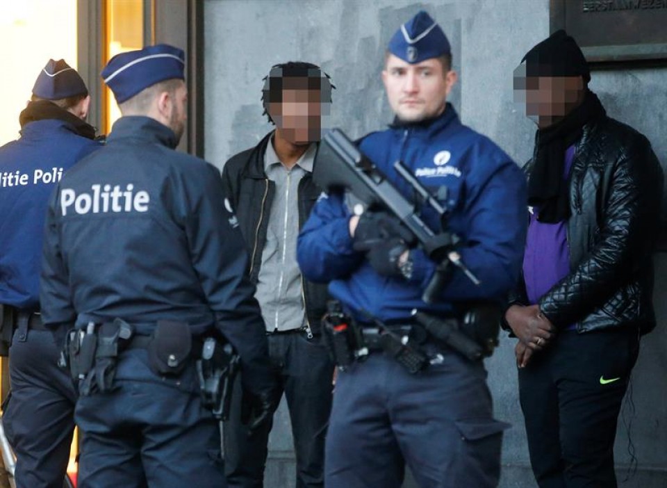 La Policía belga en Bruselas. Imagen de archivo: EFE