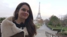 Magali Moso, delante de la Torre Eiffel. Foto: EiTB