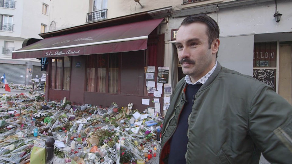 Pascal, en uno de los lugares del atentado. Foto: EiTB