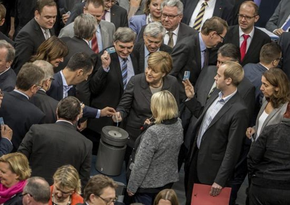 Angela Merkel, gaur, Bundestagen, botoa ematen. EFE. 