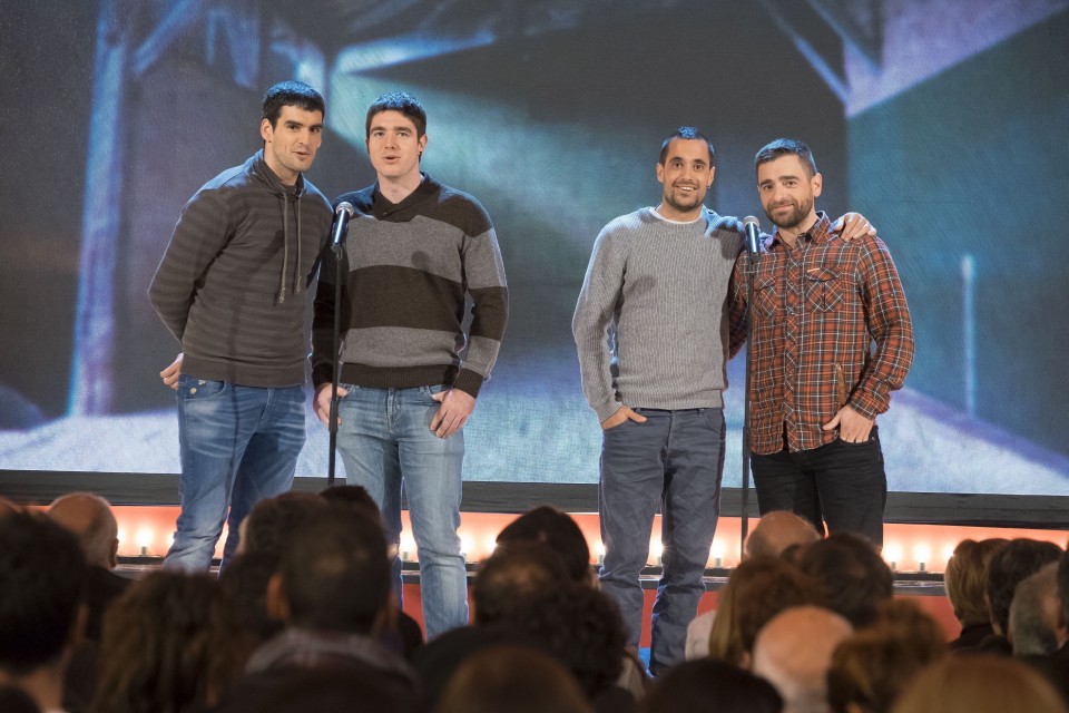 Los pelotaris Bengoetxea, Berasaluze, Irribarria y Ezkurdia. Foto: EiTB