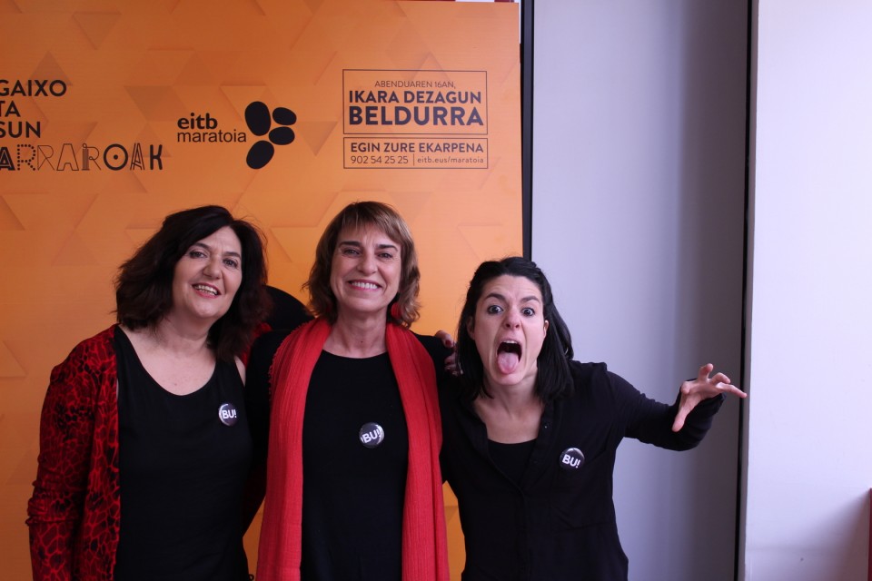 Ane Gabarain, Klara Badiola e Iraia Elias. Foto: EITB.