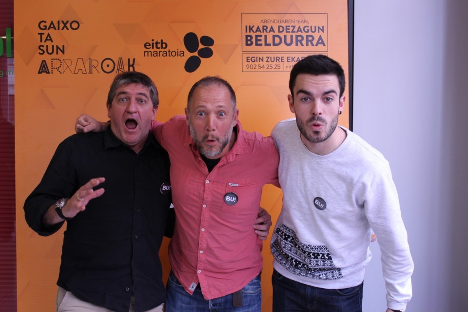 Mikel Lasa, Martxelo Rubio y Ander Azurmendi. Foto: EITB.
