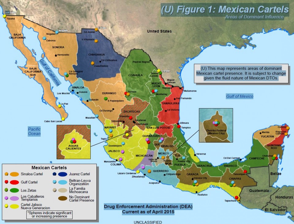 Mexiko droga kartelak Chapo (iturria: AEBko DEA)