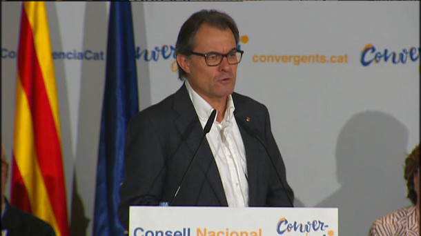 Discurso de Artur Mas ante el Consell Nacional de Convergència. Foto: EiTB