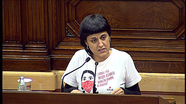 La diputada de la CUP en el Parlament Anna Gabriel. Foto de archivo: EiTB