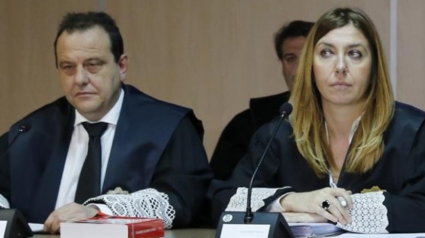 Los fiscales Anticorrupción Pedro Horrach y Ana Lamas, durante el juicio del caso Nóos. EFE