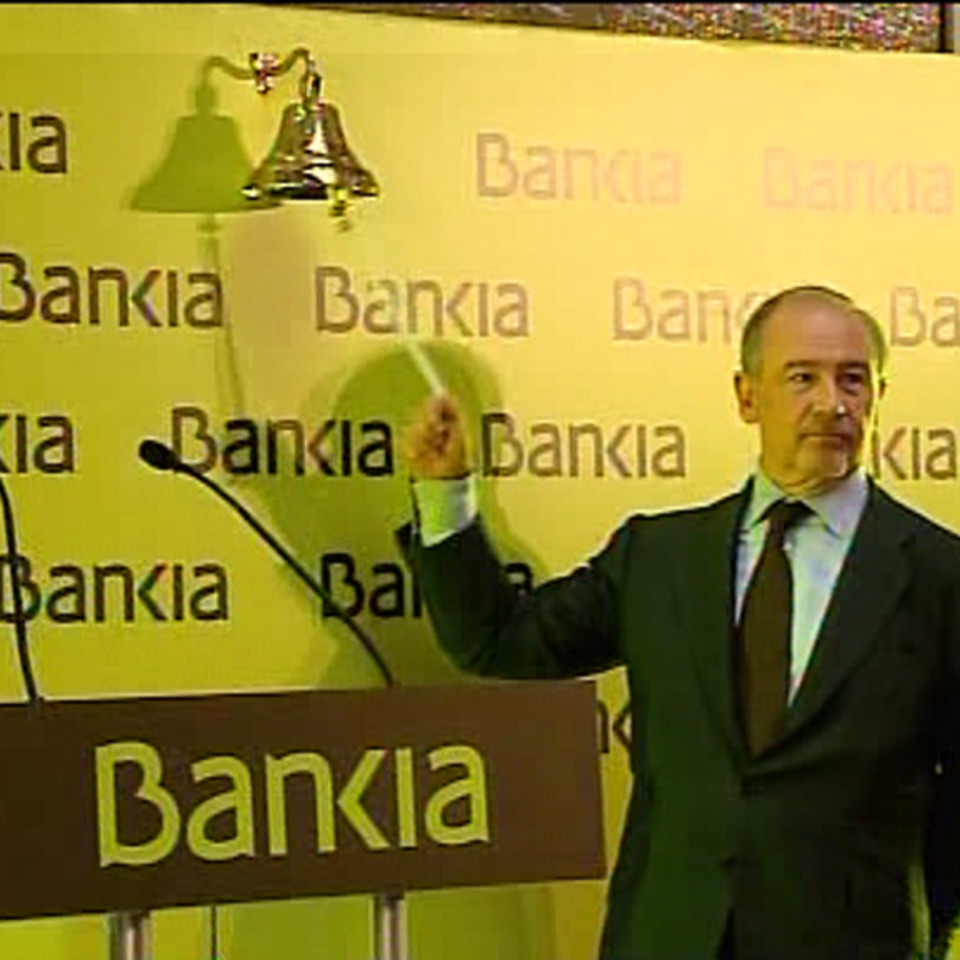 Rodrigo Rato celebra la salida a Bolsa de Bankia. Foto: EFE