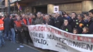 Protesta de los trabajadores de la ACB contra la parada temporal