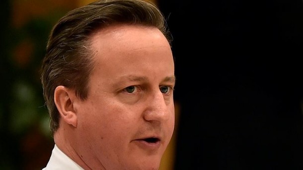 El primer ministro británico, David Cameron, en un momento de la reunión. Foto: EFE