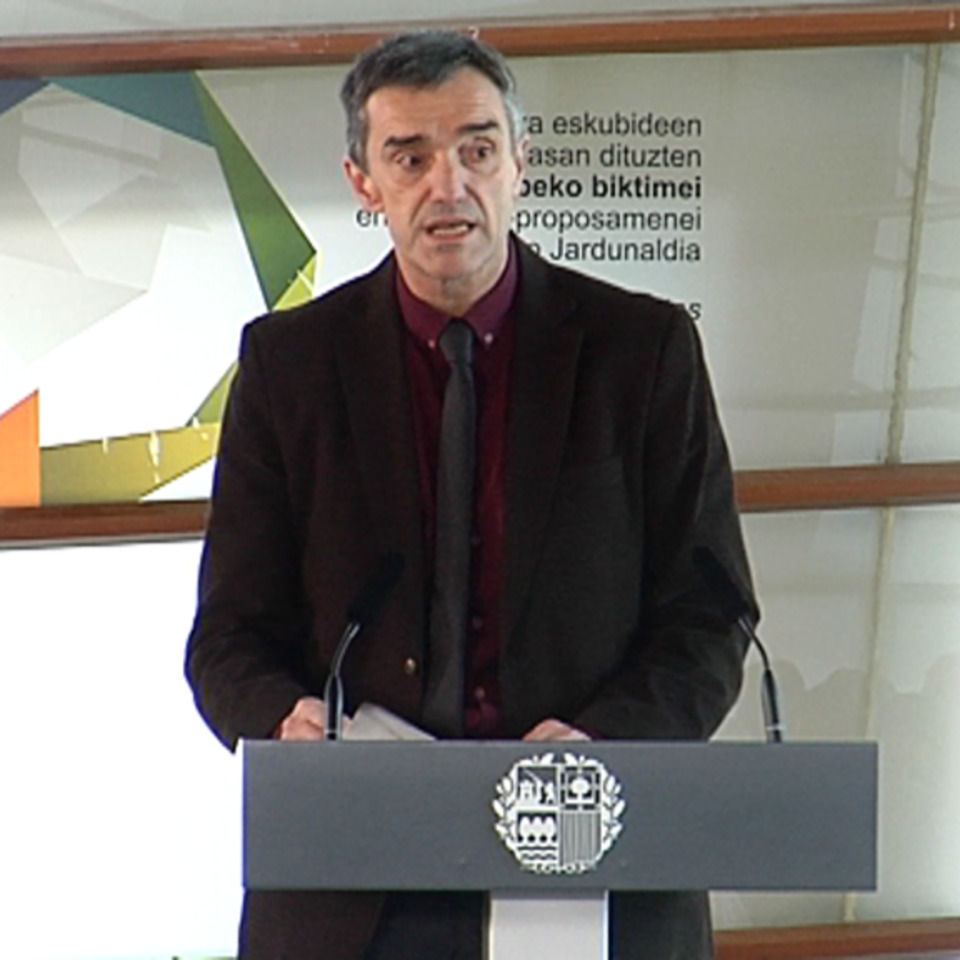 El director de Paz y Convivencia del Gobierno Vasco, Jonan Fernández. Foto: EiTB