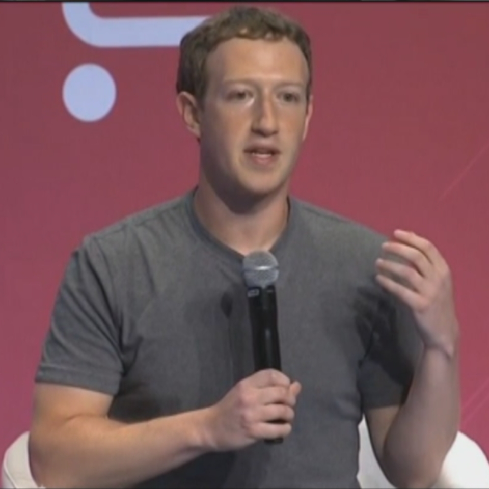 Mark Zuckerberg Bartzelonako Mobile World Congress biltzarrean. Argazkia: EFE