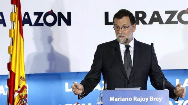 Mariano Rajoy La Razon egunkariak antolatutako hitzaldi batean. Argazkia: EFE