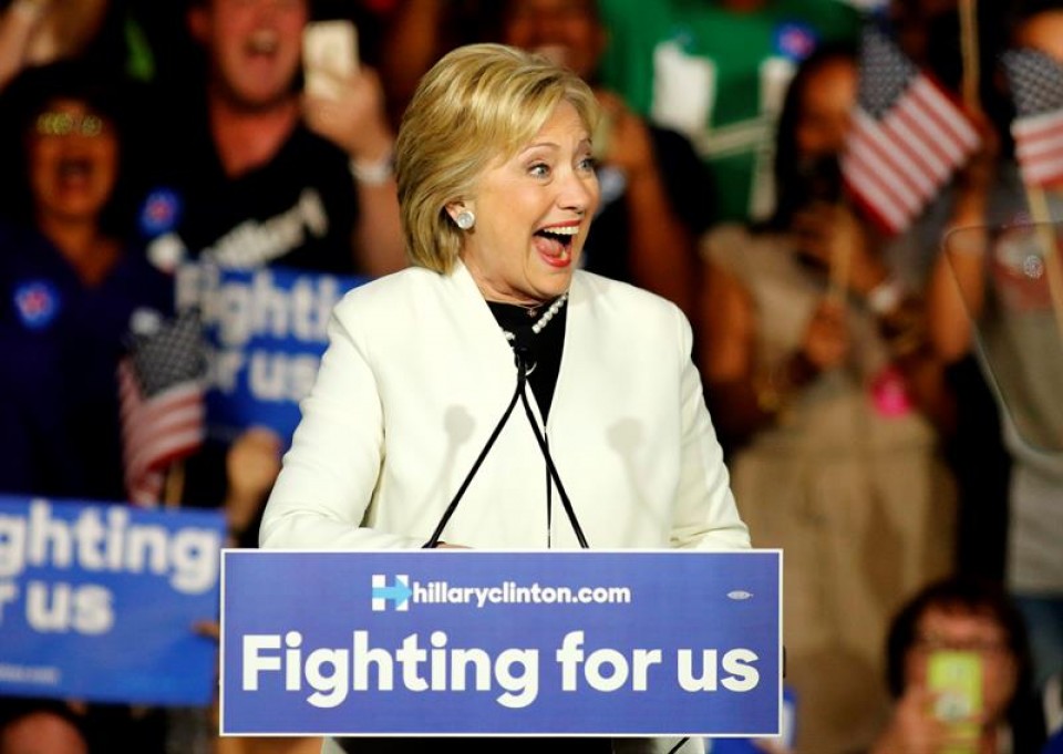 Hillary Clinton Estatu idazkari ohia Miamin. Argazkia: EFE