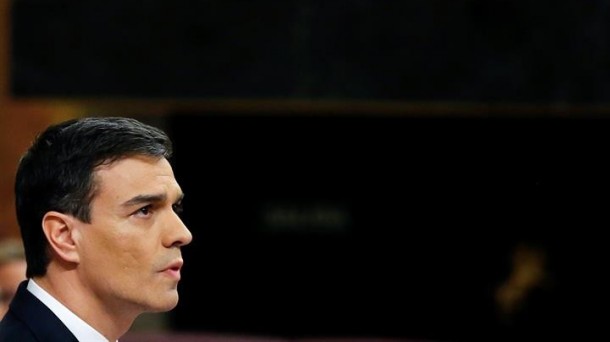 Pedro Sánchez, durante la sesión en la que fue investido presidente español