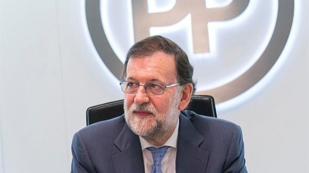 Mariano Rajoy PPren zuzendaritzaren gaurko bileran. Argazkia: EFE