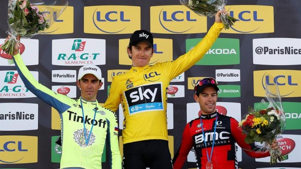 Thomas, Contador eta Porte, 2016ko podiuma. EFE