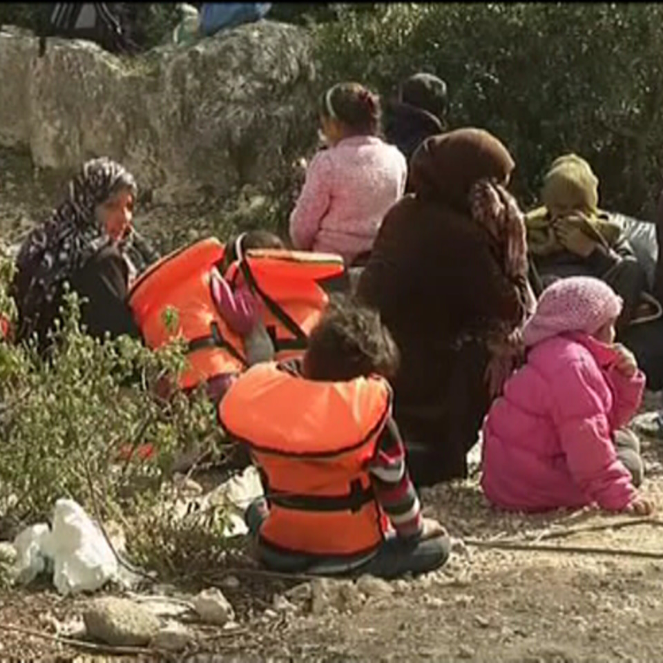 Refugiados en Idomeni, Grecia.