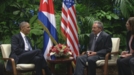 Raúl Castro recibe a Obama en el Palacio de la Revolución