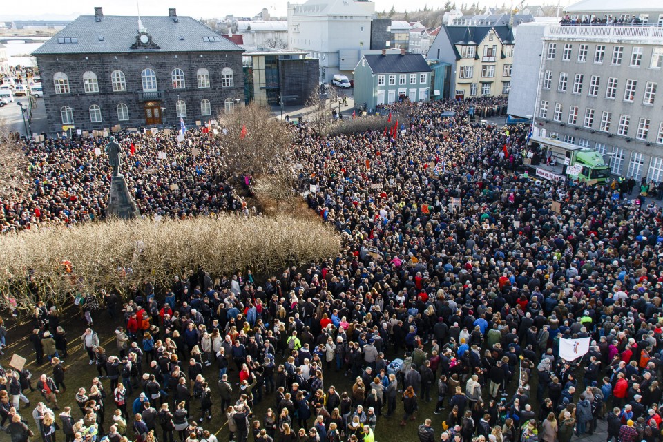 Protestak Reykjavic Islandia efe