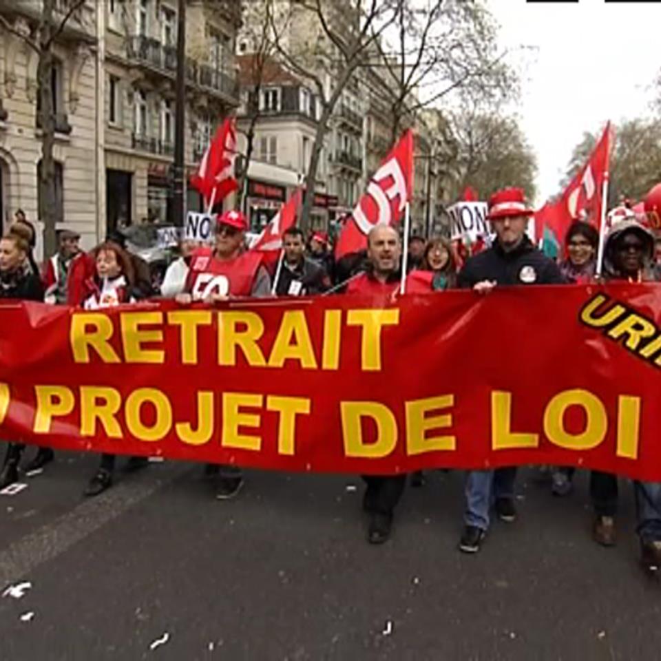 Francia vuelve a levantarse contra la reforma laboral de Hollande