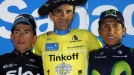Podium final: Contador, Henao y Quintana / EFE. title=