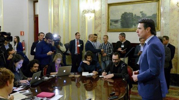 José Manuel Soria, este martes, en rueda de prensa. Foto: EFE.