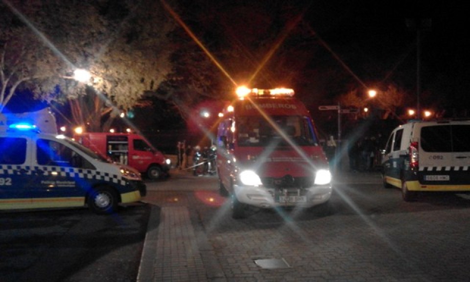 Un herido al caer a los fosos de la Taconera en Pamplona. Foto: Ayuntamiento de Pamplona