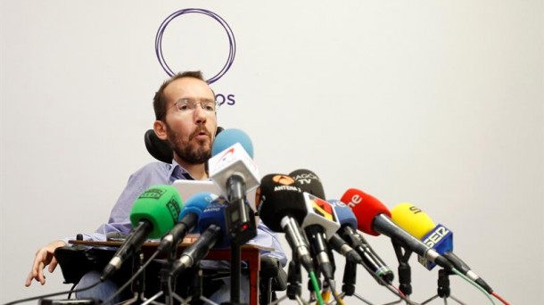 Pablo Echenique Podemosen Antolakuntza idazkari eta IUrekin negoziatzeko arduraduna.