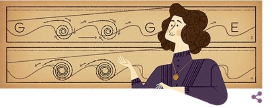 El 'doodle' de Hertha Marks Ayrton. Imagen: Google