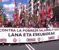 CCOO y UGT han compartido lema y convocatoria en Bilbao
