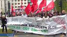 Manifestación de STEILAS, CGT, ESK y CNT en Vitoria-Gasteiz. Foto: EITB title=