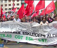 ESK, CGT, CNT y STEILAS se han movilizado en Vitoria-Gasteiz