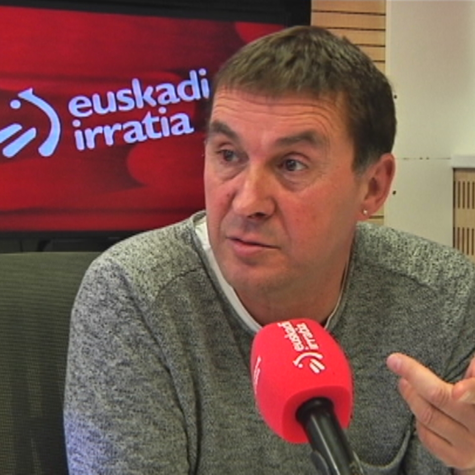 Arnaldo Otegi Sorturen idazkari nagusia Euskadi Irratian. Argazkia: Euskadi Irratia