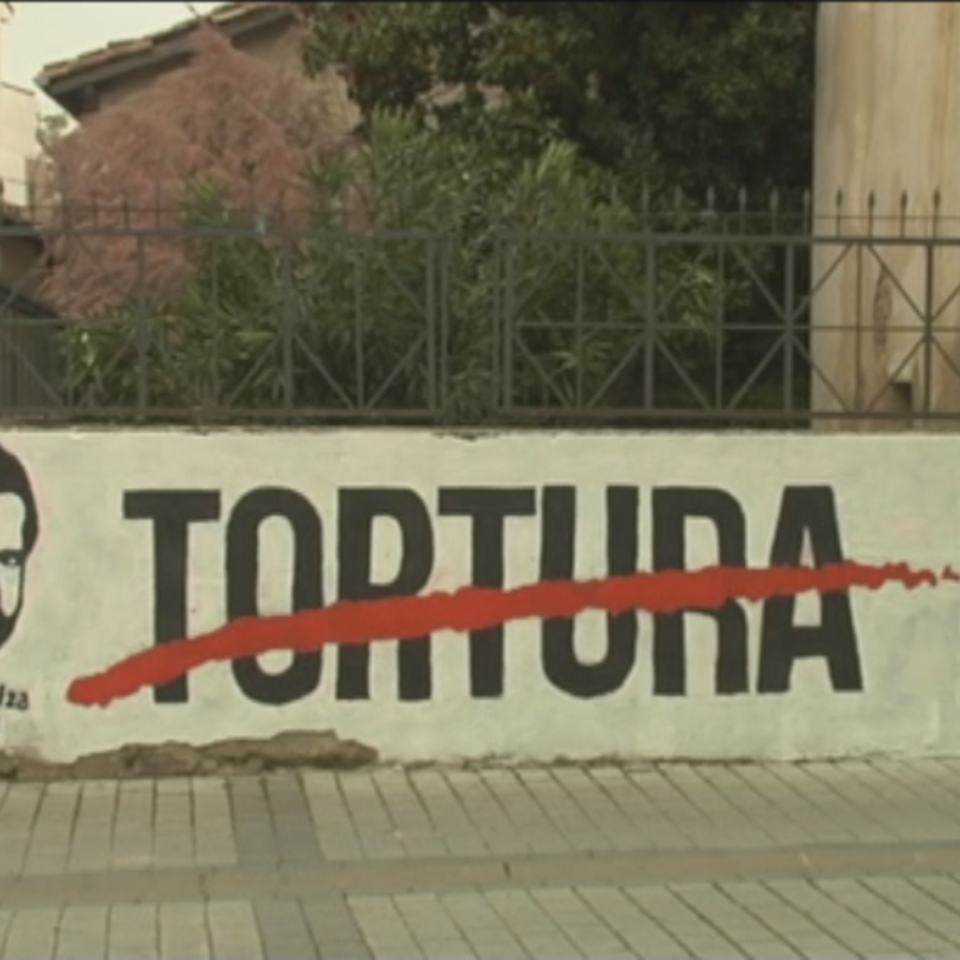 El mural que la Delegación del Gobierno español ha ordenado borrar. EiTB