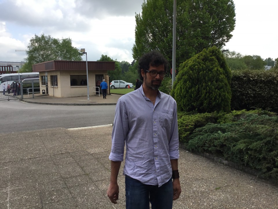 Cesar llega a la sede de EiTB en Miramón