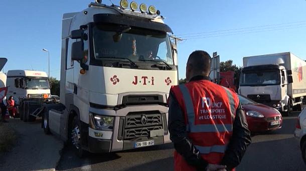 Huelga de camioneros en Francia