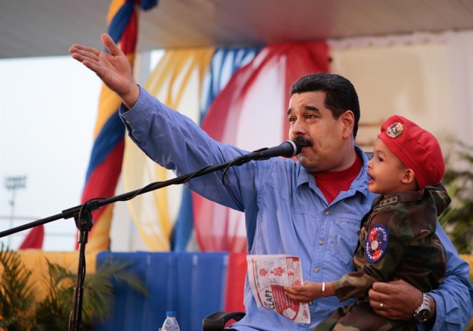 Nicolas Maduro Venezuelako presidentea, ekitaldi ofizial batean.