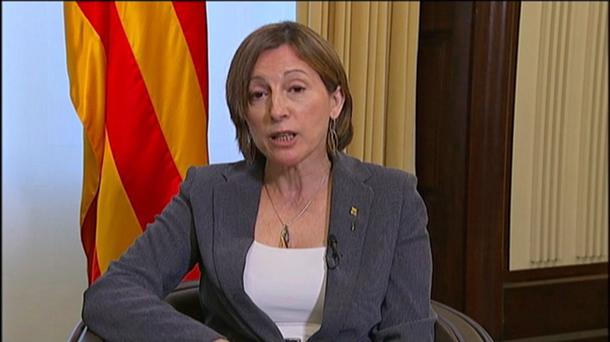 Carme Forcadell Kataluniako Parlamentuko presidentea. EiTB