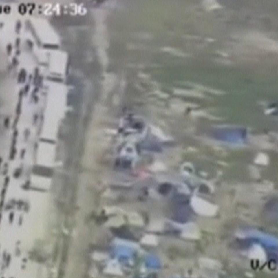El desalojo del campamento de refugiados de Idomeni, desde el aire