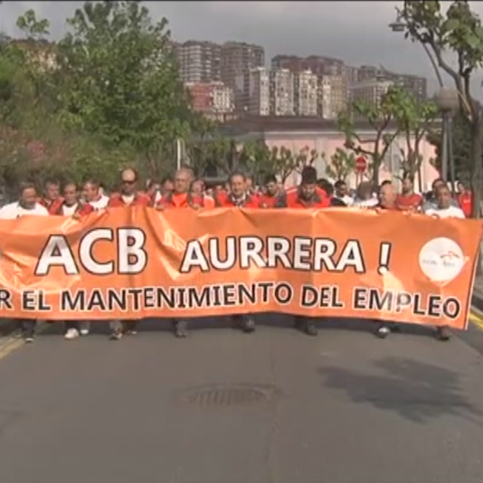 Manifestación desde Sestao a Santurtzi de los trabajadores de ACB