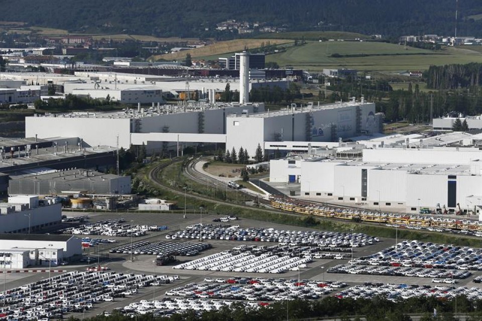 La planta de producción de Volkswagen Navarra, vista desde el aire