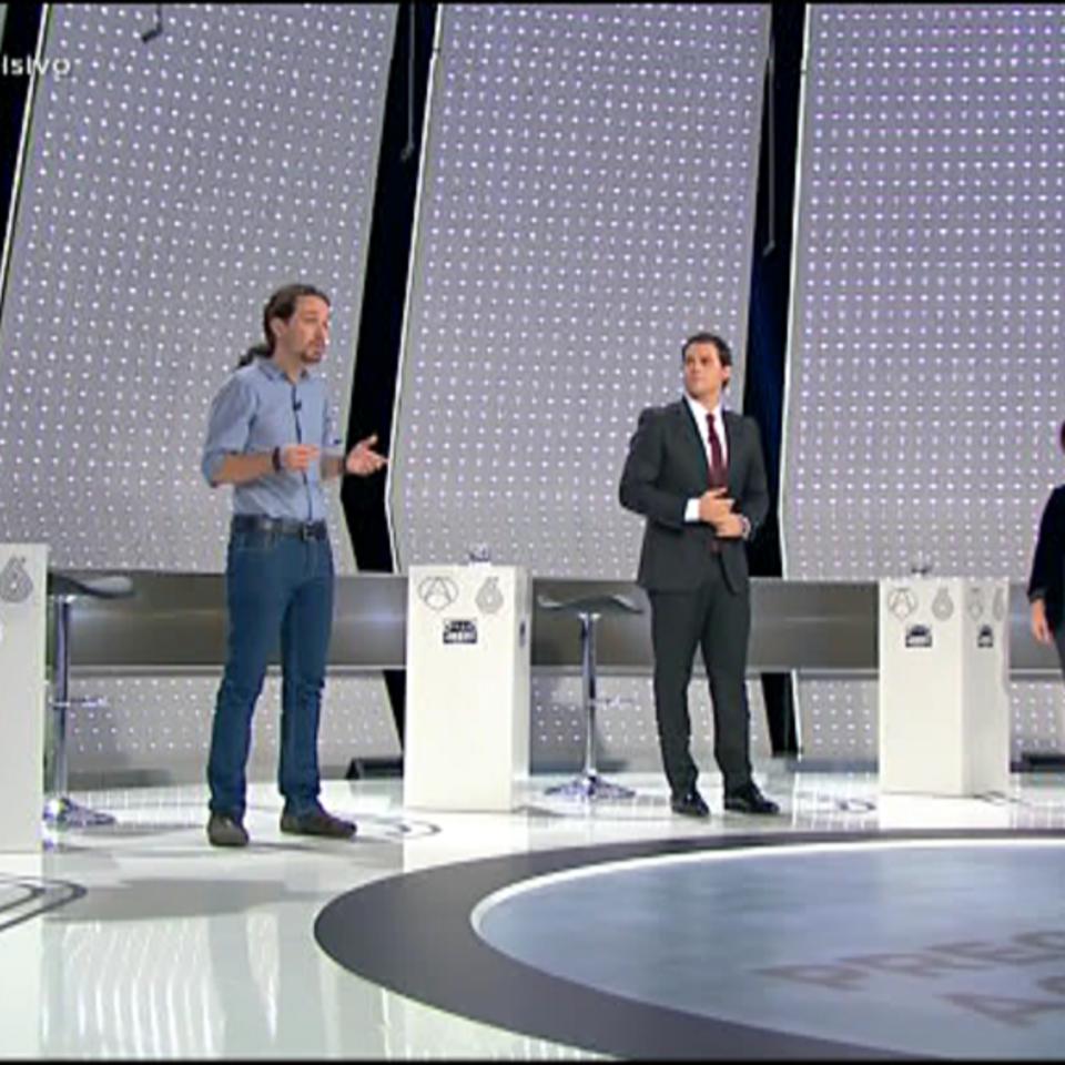 Rajoy, Sánchez, Iglesias y Rivera, cara a cara en el debate a cuatro