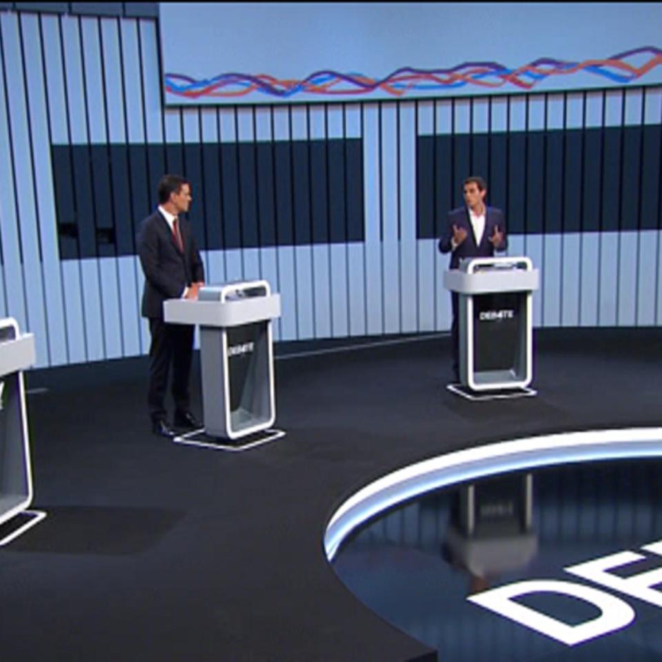 Mariano Rajoy, Pedro Sanchez, Albert Rivera eta Pablo Iglesias. Argazkia: EFE