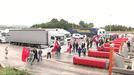 Bloquean el peaje de Biarritz en una protesta por la reforma laboral