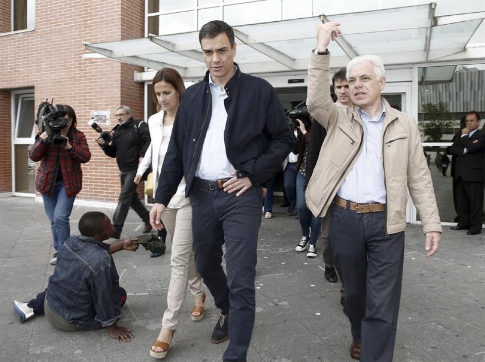 Pedro Sanchez PSOEren idazkari nagusia, Nafarroan. Argazkia: Efe