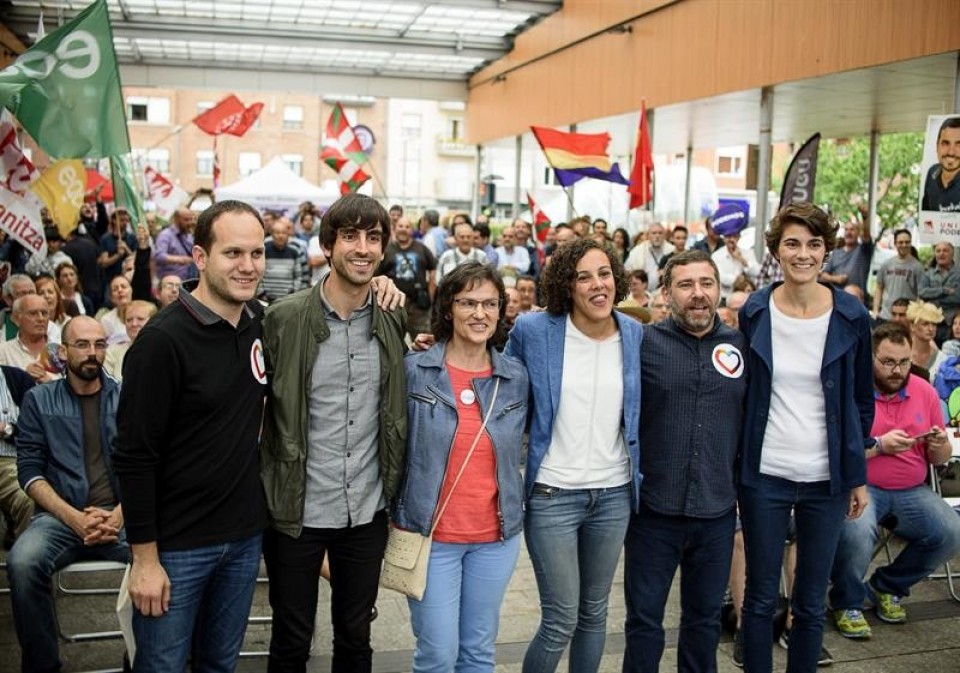 Acto de Unidos Podemos en Santurtzi. EFE