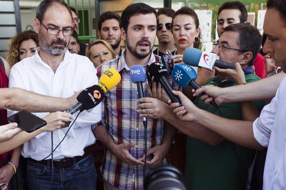 Alberto Garzon bozkatu baino lehen EFE