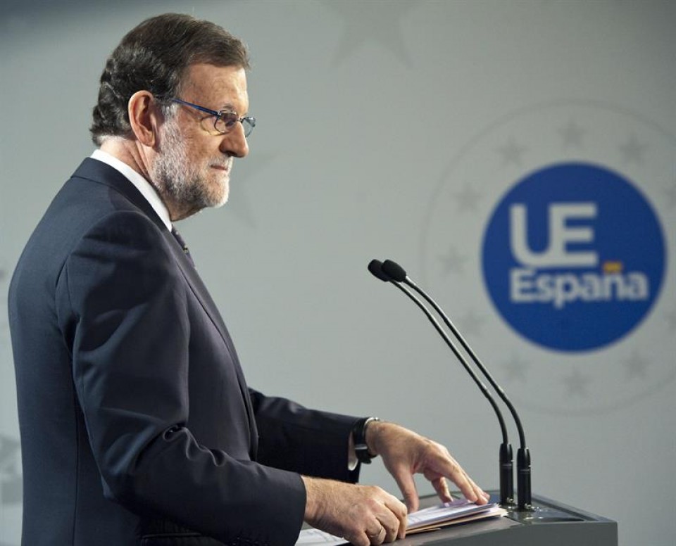 Mariano Rajoy Gobernuko jarduneko presidentea Bruselan. Argazkia: EFE